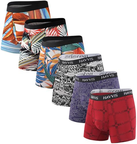 HAVVIS Boxershorts för män bambu underkläder män supermjuka andningsbara boxerkalsonger flerpack män retroshorts nya