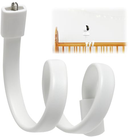 Soporte Camara Vigilancia Bebecon Tornillo 1/4, Soporte para Cámara Universal, Soporte Monitor de Bebé Flexible para Monitor para Bebés de Seguridad, No Requiere Taladrar, para Cuna o Muebles