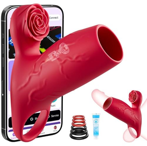 Penisring Sex Spielzeug für die Männer und Paare Extrem - Halbbedeckte Penishülle Erotisches Sexspielzeug für Paare mit 10 Vibrationsmodi Vibratorensets für Männer Penisvergrößerung mit Cock Rings
