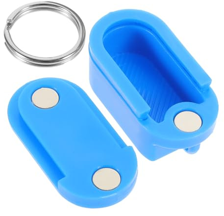 DEARMAMY Caja Pequeña Portátil para Pastillas con Llavero Magnético Recipiente Hermético para Almacenamiento De Medicamentos para Viaje y Uso Diario