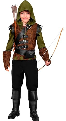 W WIDMANN MILANO Party Fashion - Costume da arciere per bambini, 6 pezzi, set costume con accessori per Halloween e Carnevale