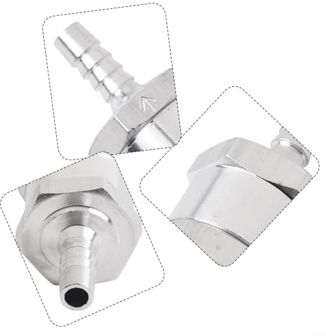 Válvula antirretorno de combustible de aleación de aluminio para automoción, marina, RV y agricultura, válvula de retención unidireccional resistente a altas temperaturas, 6 mm, 8 mm, 10 mm, 12 mm, 14