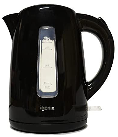 Igenix IG7205 Cordless Electric Jug Kettle, Rapid Boil and Removable, Washable Filter for Easy Cleaning, 3000 W, 1.7 liters, Black