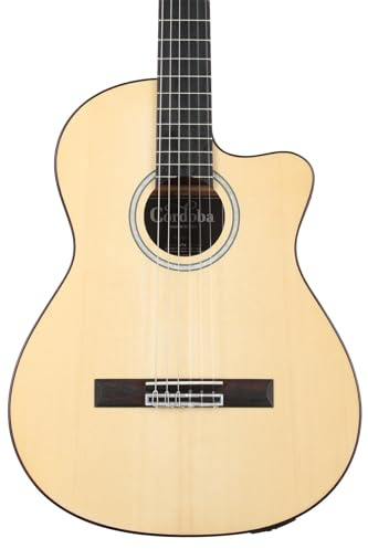Cordoba Fusion 5 Guitare acoustique-électrique à cordes en nylon, naturel, série Fusion