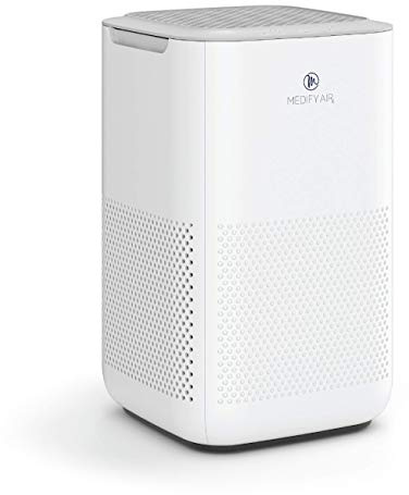 Medify MA-15 luftrenare med H13 äkta HEPA-filter | 30 kvm täckning | för allergener, rök, damm, lukt, pollen, husdjursmjäll | tyst 99,9 % borttagning till 0,1 mikron | Vit, 1-pack