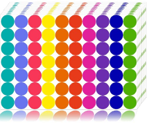 1400 PCS Colored Dot Stickers Round Color Coding Labels Classroom Must Haves, Circle Dots Labels Price Stickers Polka Circle Dot Stickers Label Stickers for Kids Office, Classroom Decor, Papers Etc