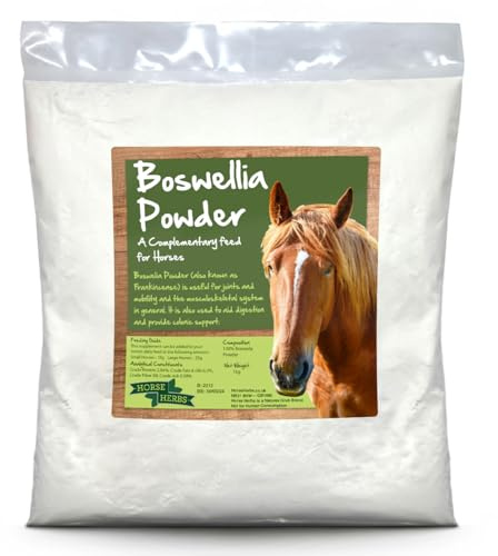 Horse Herbs Boswellia Serrata Powder 1kg Bag | Natural Pain Relief for Horses & Ponies, Frankincense Powder Supplement, Equine Care