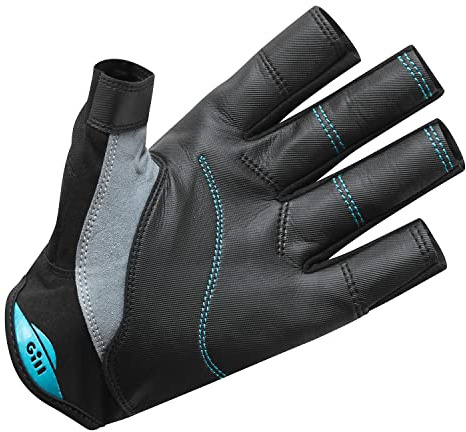 Gill Championship Sailing Gloves - Short Finger with ¾ Length Fingers - Dura-Grip Fabric, 50+ UV Sun Protection & Water Repellent