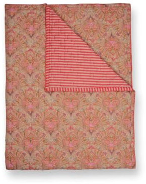Pip Studio Quilt Alba Print Khaki 220x260cm