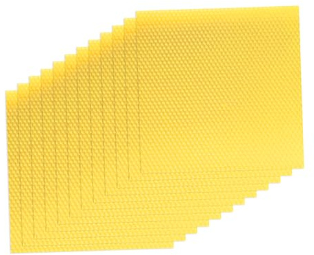 20 velas de cera de abejas, 20 x 20 cm, placas de cera de abejas, placas de cera de abejas para hacer velas, cera de abeja pura para hacer velas hechas a mano
