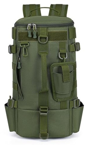 SOUUXIU Fishing Backpack Tackle Bag, Large Storage Fishing Tackle Box Backpack,Waterproof Fishing Tackle Bag with 2 Rod Holders, Fishing Rod Bag for Carrying Fishing Gear and Equipment,Gifts for Men