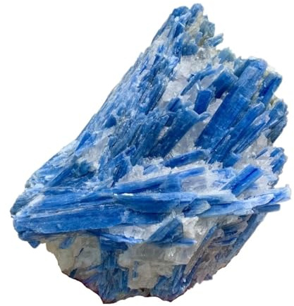 1 styck 700–750 g blå kyanit med kvartskristall, grov