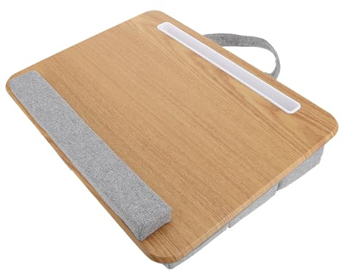 UKCOCO Table Pliable pour Ordinateur Portable en Carton et Tissu Support Antidérapant Taille D33 Couleur Kaki pour Chambre et Canapé pour Étude et Travail à Domicile