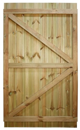 Bespoke Flat Top Wooden Garden Gate, 7ft x 3.5ft T&G Fully Framed Door