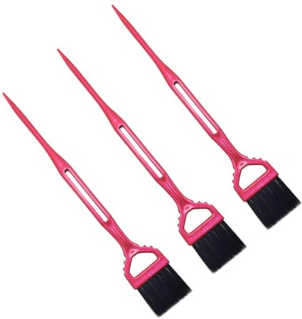 JEWEDECO Spazzola per Tintura per Applicazione Tinta Chioma Chioma in Pp Set 3 Pezzi Colore Casuale per Uso Domestico e Acconciature Fai-da-te
