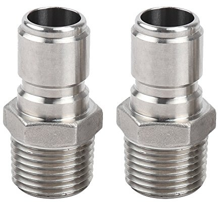 2 Pack Stainless Steel Male Quick Disconnect FPT 1/2 Home brew Fitting Connector HomeBrewing