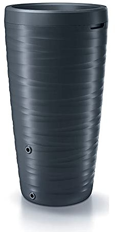 Regentonne 240L Maze Kunststoff Regentonne in anthrazit Farbe 59,3 (L) x 59,3 (B) x 111 (H) cm