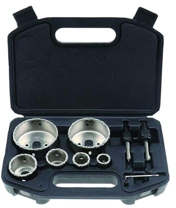 9 pièces diamant scie cloche ensemble d'outils 22/28/35/44/68/73mm diamant scie cloche carrelage céramique verre porcelaine marbre foret ensemble