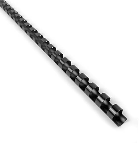 FOSHISY Plastic Binding Combs 21 Ring A4 12mm Comb Binding Spines,90 Sheet Capacity,Pack of 100,Black