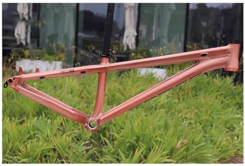 QHIYRZE Cuadro MTB 26er Salto Dirt Cuadro BTT XC/Am Aleación De Aluminio Cuadro Hardtail 12x148mm Eje Pasante Cuadro Boost Freno De Disco Enrutamiento Interno(Rose Gold)
