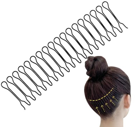 Peigne à cheveux en fil métallique - Peigne latéral extensible en U - Fixateur de finition de cheveux - Outil de coiffure pour femmes et filles - Porte-frange décoratif - Fixateur de cheveux invisible