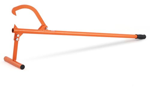 VEVOR Cric à bûches 1219 mm, lève-bûches à manche en métal, diamètre 38 cm, lève-tronc d'arbre robuste, crochet d'inclinaison réglable, outil d'exploitation forestière pour rouler, soulever les bûches