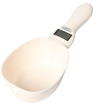 Pumwoy Bilancia digitale con cucchiaio, cibo per cani, misurino per animali domestici con display LCD, misurino per misurazione digitale
