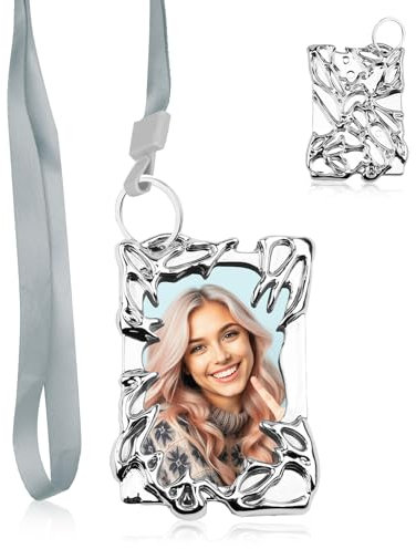 Kpop Support pour Carte Photo, Plastique Galvanisé, Cadre en Plastique Galvanisé Kpop Porte Carte Photocard Holder, Porte-carte Photo Y2K Argenté pour Cartes d'identité et Porte-clé, Cartes Photo Kpop