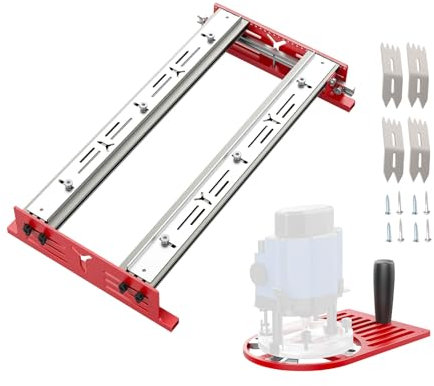Rout-N-Plane Bench Top Board Mill, Router Sled Height Adjustable for Flattening & Surfacing Cutting Boards Glued-Up Panels, Woodworking Limit Clamp Set, Trimming Machine Bench Base