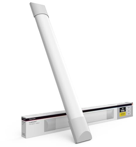 TRAXON LUXPOINT Regleta Luminaria Batten LED - Dalbert integrado 60cm 18W Luz fría 6500K 1800Lm IP54 IK06 interior superficie (Luz fría 6500K 18W | 60cm)