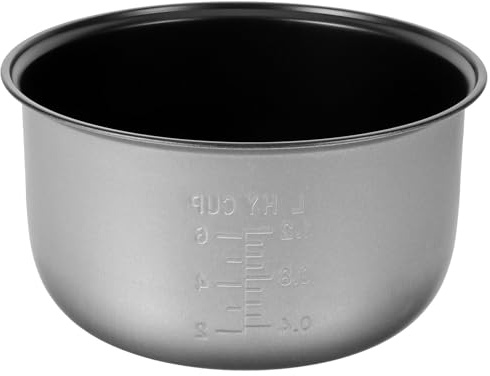STOBAZA - Cacerola interior de olla de arroz antiadherente 1,2 l, recipiente de repuesto de acero inoxidable, compatible con cocina eléctrica para cocinar arroz y sopa