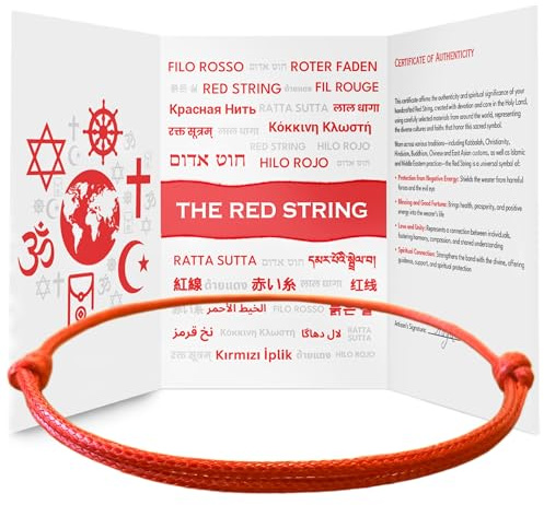 Bracelet en fil rouge, protection, chance et amour, fait main en Terre sainte, symbole des religions hindoue, bouddhiste et est-asiatique, bracelet œil protecteur pour hommes et femmes