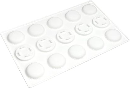 Moldes de silicona eficientes para macarrones de 15 compartimentos producidos para una distribución uniforme del calor y almacenamiento de liberación de molestias. Moldes de silicona flexibles para