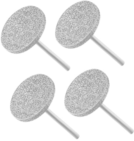 CHILDWEET Flat Nail Drill Bits Set 4Pcs Coarse Metal Bits Replaceable Sanding Discs for Nail Art and Pedicure Treatments