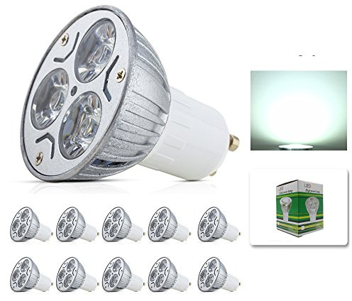 Mengjay® 10 stycken – GU10 LED-lampor 3 W GU10 bas 210–240 lm kall vit 30° abstrakt vinkel LED-lampor LED-lampor LED-lampor