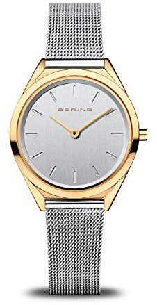 BERING Damen Uhr Quarz Movement - Ultra Slim Collection mit Edelstahl und Saphirglas 17031-010 - 3 ATM