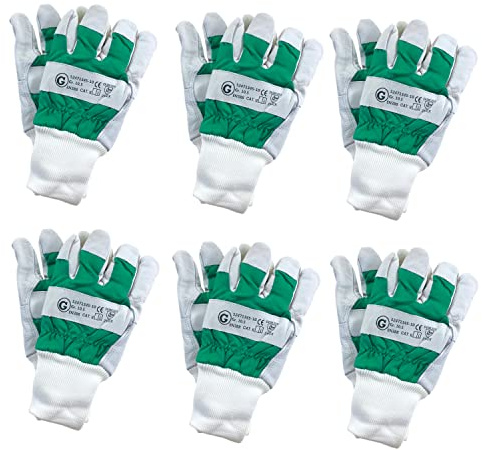 6x Forst-Handschuhe Gr.10,5 Schutzhandschuhe aus Rindervollleder Rinderleder Lederhandschuhe