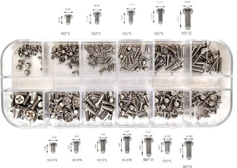 Easycargo 240pcs 12 Sizes Laptop Screws Kit, Notebook Computer Replacement Screws Assortment Kit,M2 M2.5 M3, for Lenovo Toshiba Gateway Samsung HP IBM Dell Sony Acer Asus SSD Hard Disk SATA SSD M.2