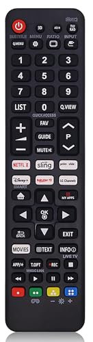 FOXRMT Sostitutivo Telecomando LG Universale TV, Compatibile con tutte le LG Smart TV LED LCD HDTV 3D 4K,con Netflix, RakutenTV, Channels and Disney streaming buttons