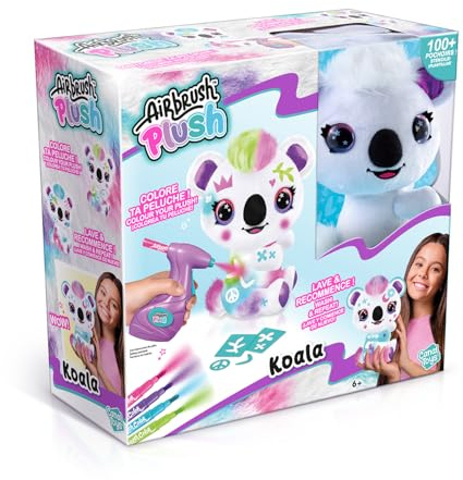 Canal Toys - Airbrush Plush - Färga din Koala plysch för att anpassa - Teddy Spray med pennor och mallar - OFG273
