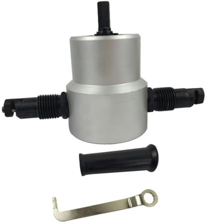 Uonlytech 1 Juego Cortador De Metal Cortador Mordisqueador Mordedor De Corte De Cabezas Accesorio De Taladro De Corte Taladro De Corte Nibbler 160a Herramienta Cabeza Doble