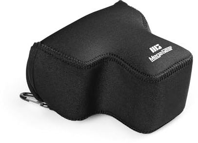 MegaGear Neoprenfodral för Fujifilm X-S20 (18–55 mm) - snygg och skyddande digital fotoväska, svart, Kameraväska