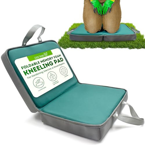 Green Thumbz Protège Genoux – 1 Paquet de Tapis de Genoux Pliable en Mousse à Mémoire de Forme avec Poignée – Protection Genoux Travail pour Le Jardinage, l’Exercice et Les Réparations à Domicile