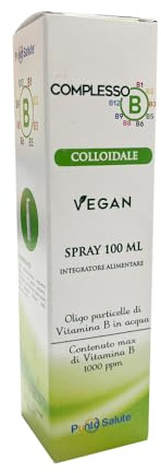 Complesso B Colloidale - Punto Salute e Benessere - Spray 100 ml, Vitamina B completa, Integratore alimentare, Vitamine del gruppo B, Massimo Assorbimento