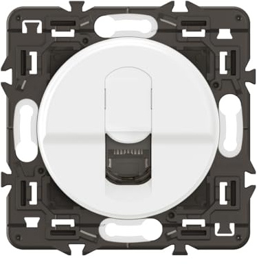 LEGRAND - Prise RJ45 Cat. 6 FTP - Prise Murale Multimédia - Pour Transmissions Haut Débit Gigabit Ethernet - A compléter d'une Plaque - Blanc