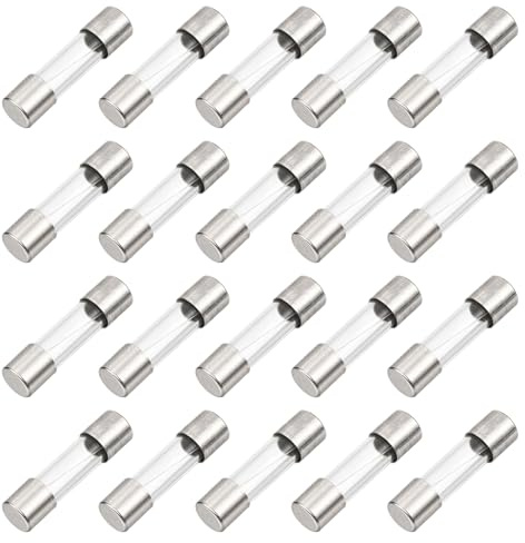QUARKZMAN 30 Piezas Fusible de Vidrio de Rápida Actuación 3A 125V 5x20mm Fusibles de Tubo de Vidrio de Rápida Actuación para Placas PCB Dispositivos Electrónicos Electrodomésticos