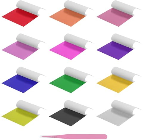 APOMOONS 120 Imitación Hojas de Hojas Doradas de Oro Papel Pan de Oro 8.5 X 8 cm Multicolor con Pinzas para Manualidades Uñas Decoración de Muebles Artesanía Proyectos de Arte