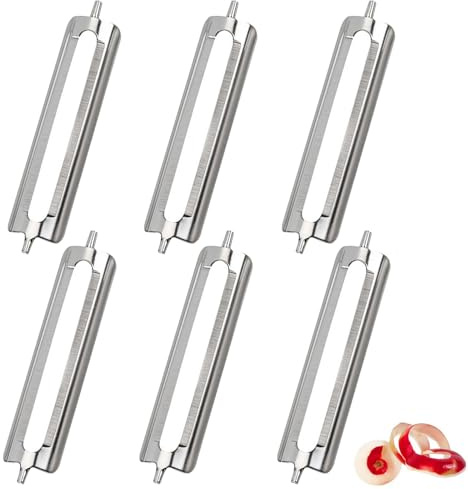 YUBBYSTU 6 Pcs Peeler Replacement, Peeler for Tupperware Replacement Parts, Stainless Steel Blades, Blade for Potato, Vegetable, Turbo Paring Knife