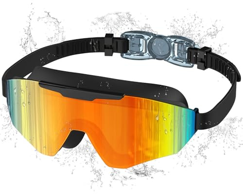 Ambienden HD Schwimmbrille Kinder, Antibeschlag & UV-Schutz, Weitwinkel, Einfache Einstellung, Silikon-Dichtung, Taucherbrille Kinder 3-14 Jahre Unisex, ORBK