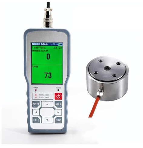 Digital Force Gauge with Load Cell Sensor,Test Weight Push Pull Dynamometer,Peak/Track Mode ± 0.05% F.S(0-2000KG Force Gauge)